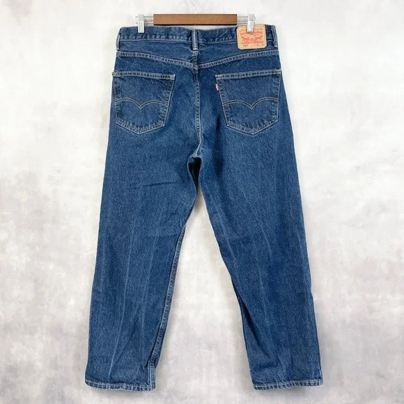 Levis 550 Mens Jeans Size 36x30 Tapered Leg Relaxed Fit Street Classic Preppy - Picture 2 of 16